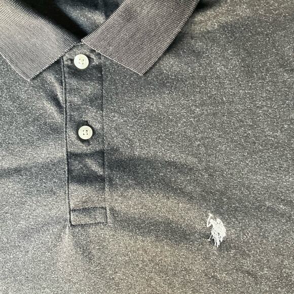 U.S. Polo Assn. Men’s Short Sleeve Polo Shirt Size 2XL, Solid Gray - Picture 6 of 7